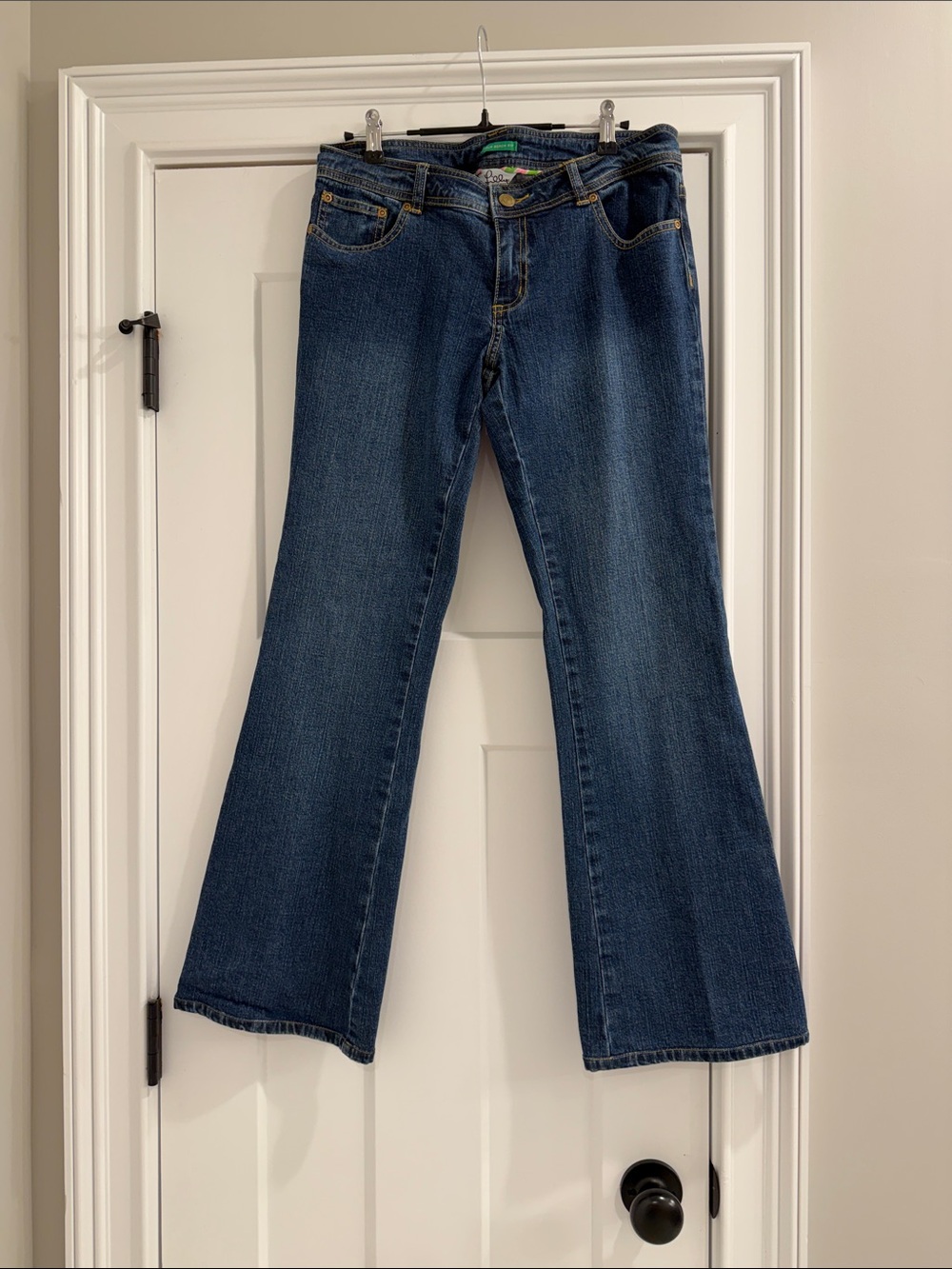 Lilly Pulitzer Dark Blue Flare Jeans Palm Beach Fit size 6